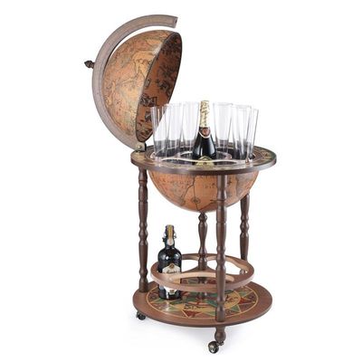 A WOODEN BARGLOBE "GIUNONE"