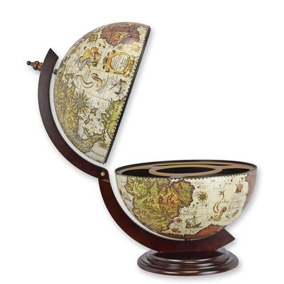 A WOODEN BARGLOBE "SFERA IVORY"