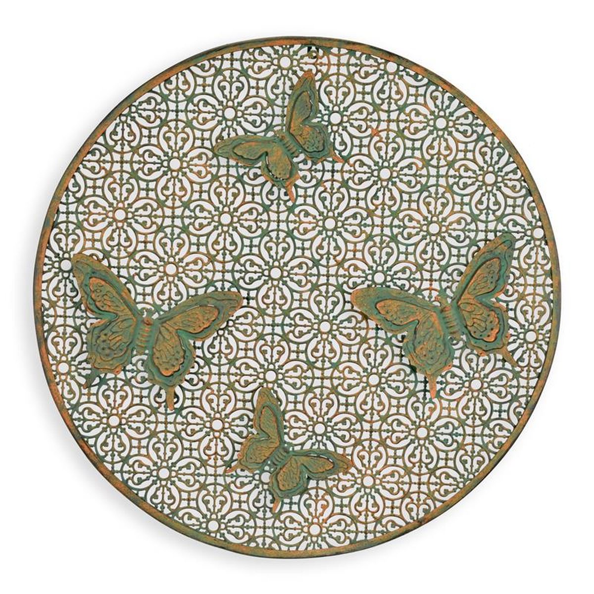 A WROUGHT IRON BUTTERFLY WALL DECOR