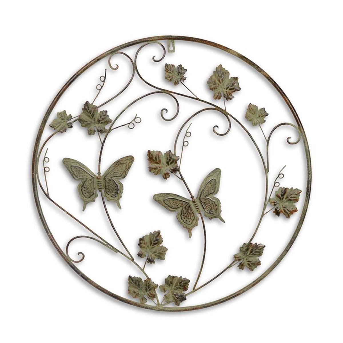 A WROUGHT IRON BUTTERFLY WALL DECOR