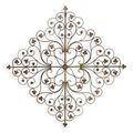 A WROUGHT IRON ORNAMENTAL WALL DECOR