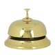 AN ALUMINIUM HOTEL BELL - GOLD