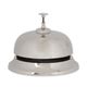 AN ALUMINIUM HOTEL BELL - SILVER