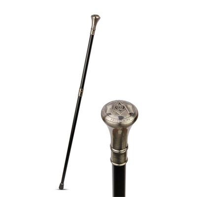 AN ALUMINIUM WALKING STICK