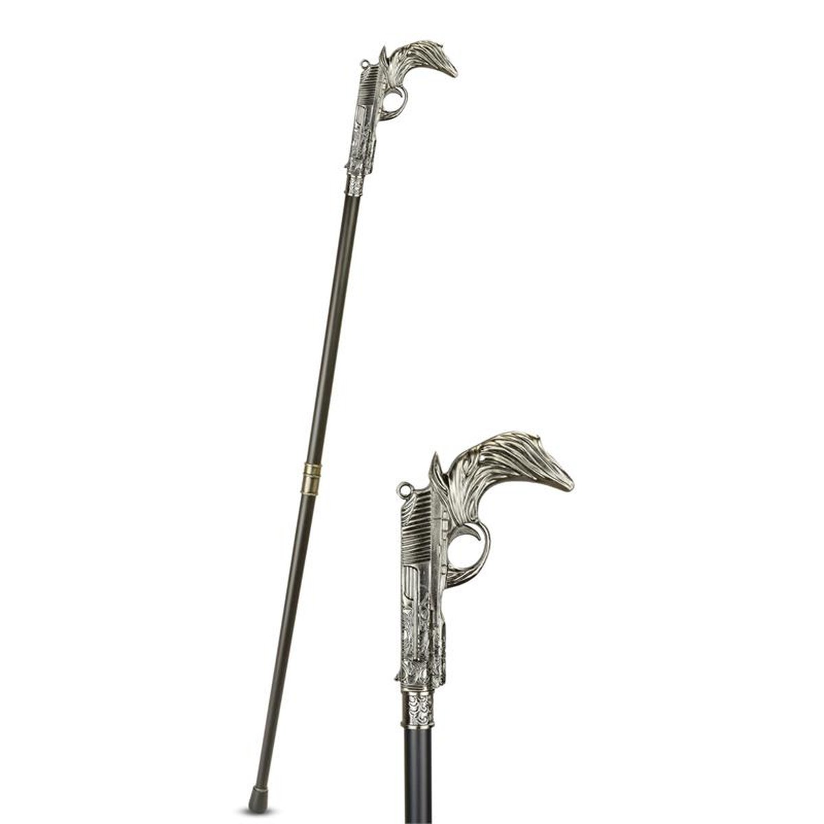 AN ALUMINIUM WALKING STICK