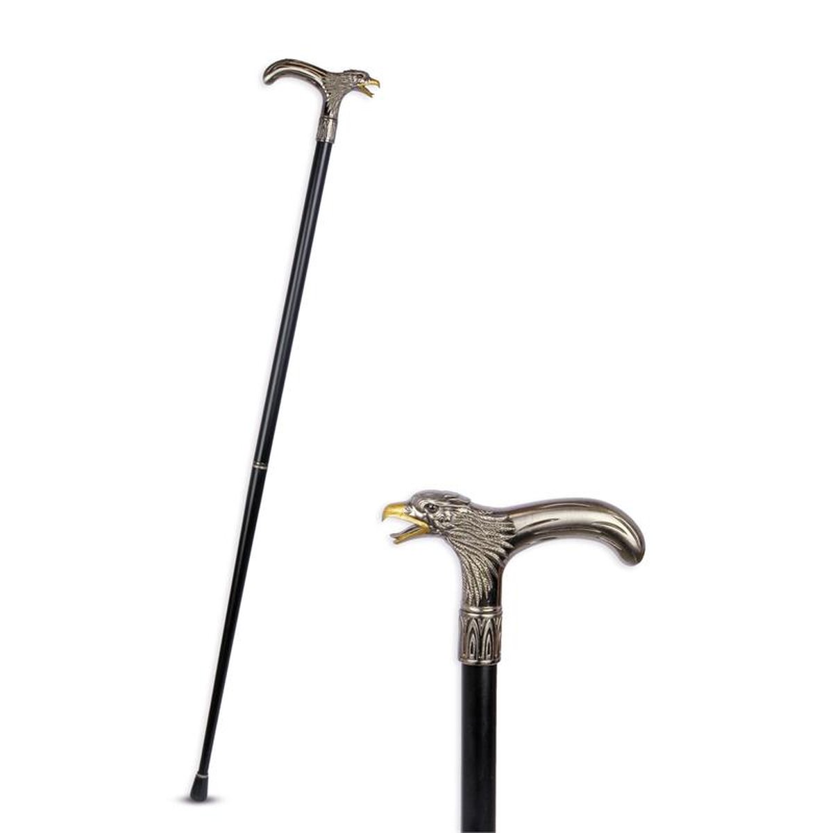 AN ALUMINIUM WALKING STICK