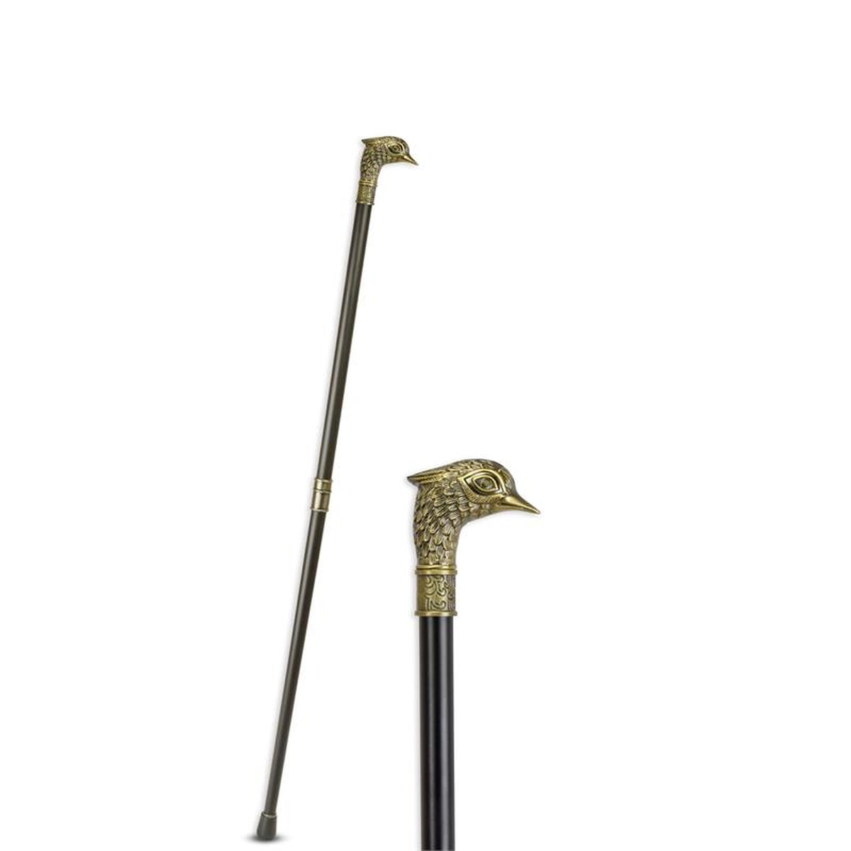 AN ALUMINIUM WALKING STICK