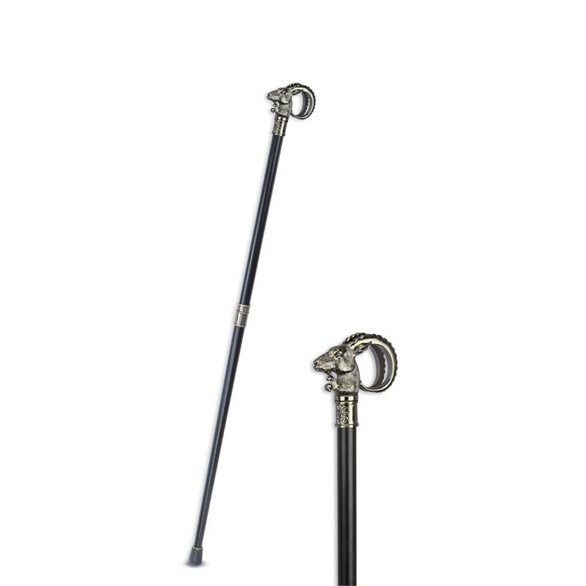 AN ALUMINIUM WALKING STICK
