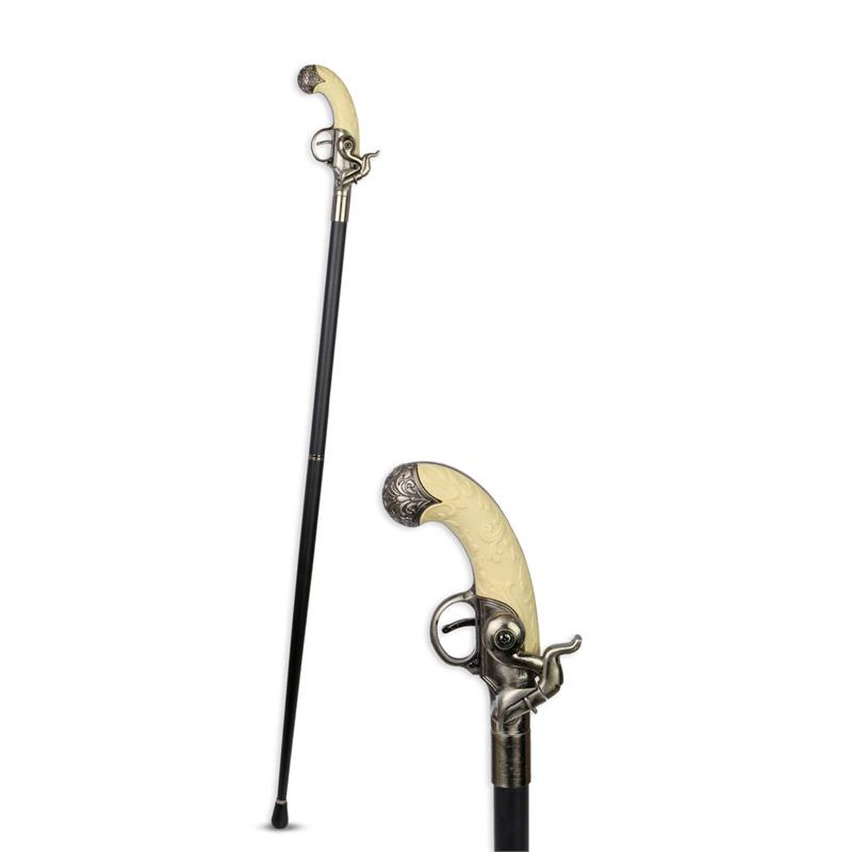 AN ALUMINIUM WALKING STICK