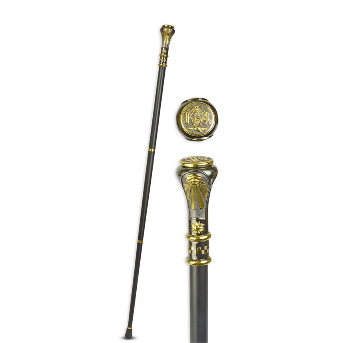 AN ALUMINIUM WALKING STICK