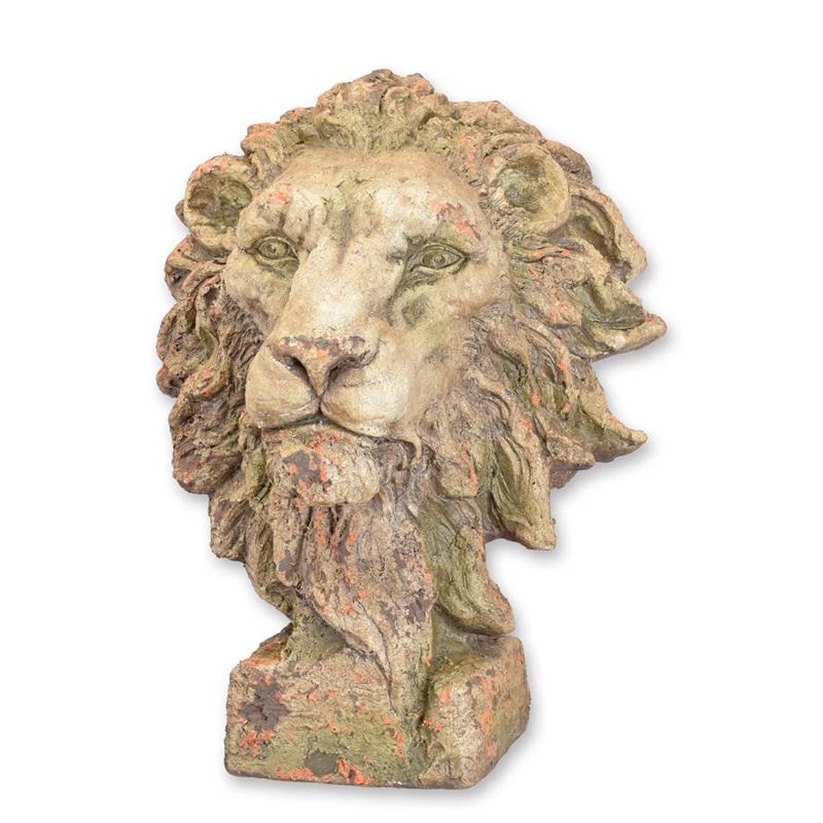 AN ANTIQUE STYLE MGO LION HEAD
