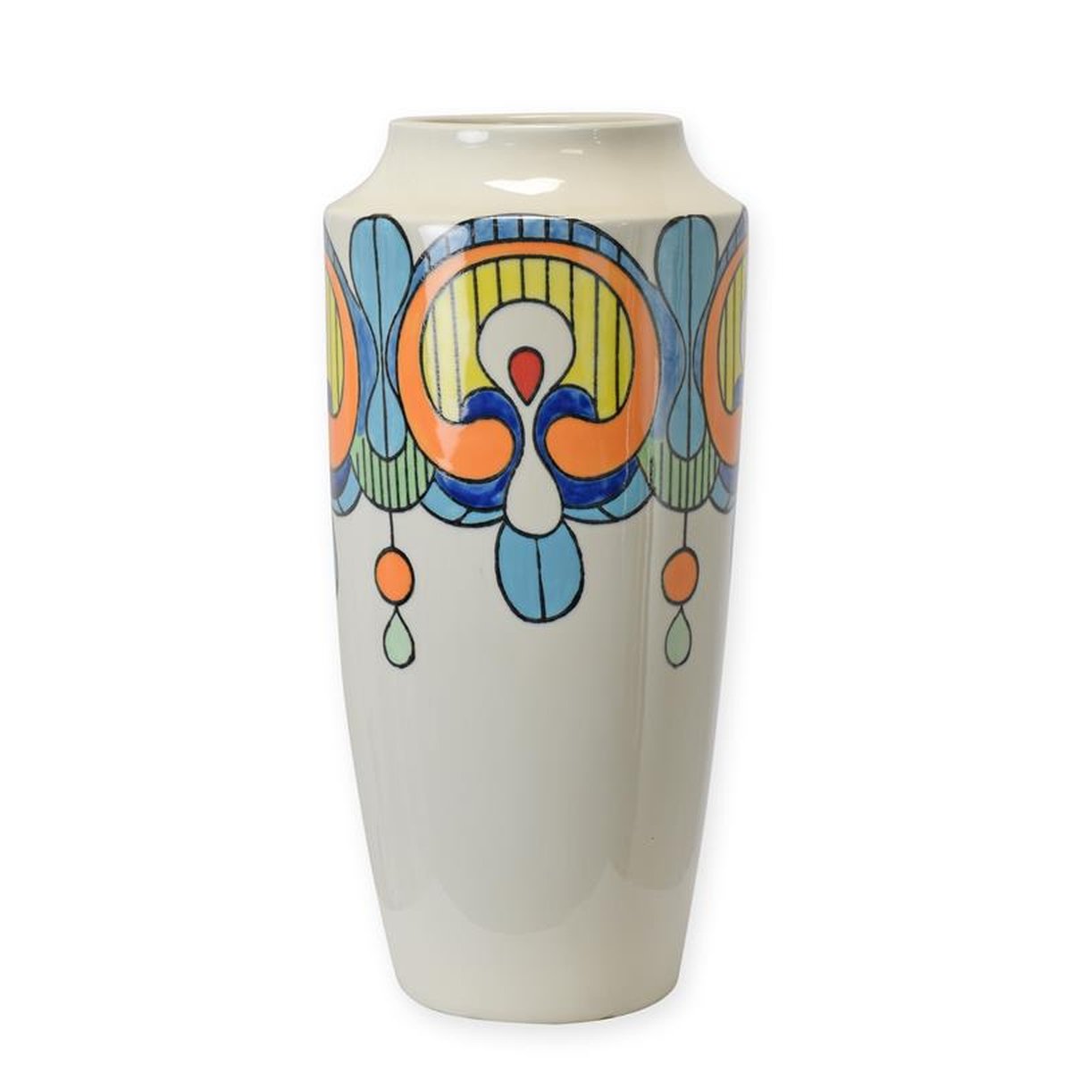 AN ART DECO PORCELAIN FLOWER VASE