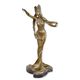 AN ART NOUVEAU BRONZE SCULPTURE OF A LADY