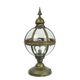 AN ELECTRICAL SPHERICAL LANTERN ON STAND