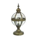 AN ELECTRICAL SPHERICAL LANTERN ON STAND