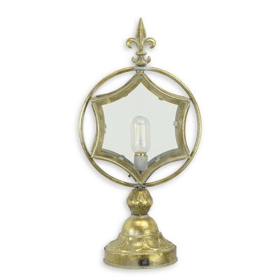 AN ELECTRICAL STAR SHAPED TIN LANTERN