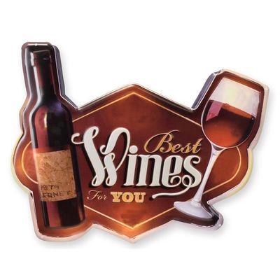 AN EMBOSSED TIN PLATE - BEST WINES FOR YOU
