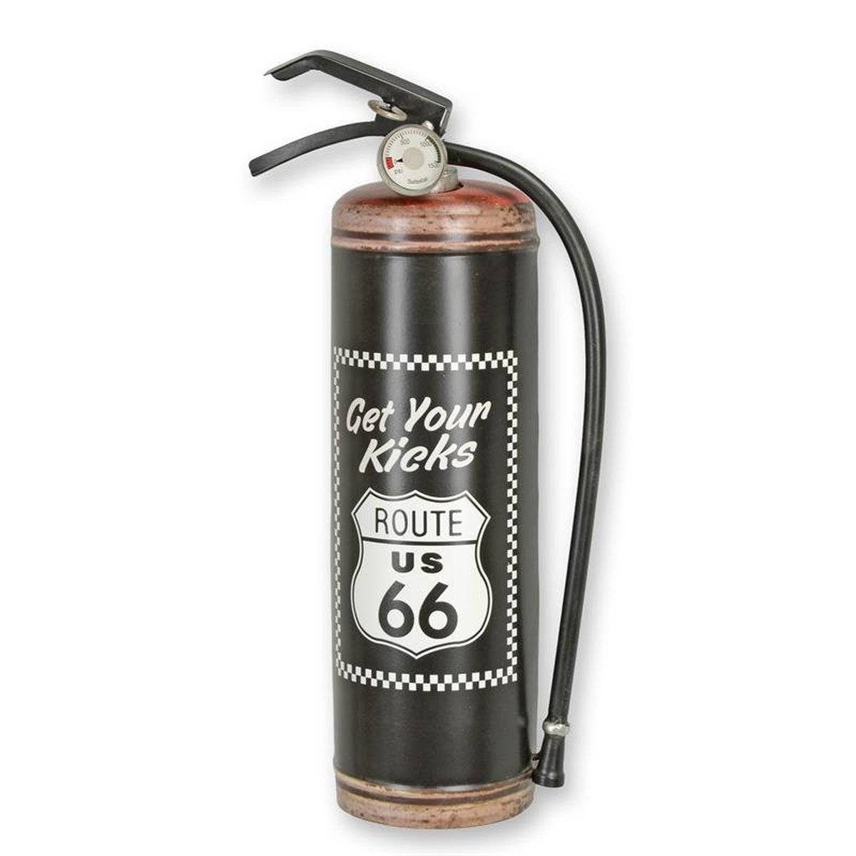 An Embossed Tin Plate - Fire Extinguisher Black