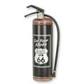 AN EMBOSSED TIN PLATE - FIRE EXTINGUISHER BLACK