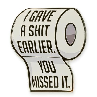 AN EMBOSSED TIN PLATE - I GAVE A SHIT EARLIER. YOU MISSED IT