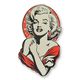 AN EMBOSSED TIN PLATE - MARILYN
