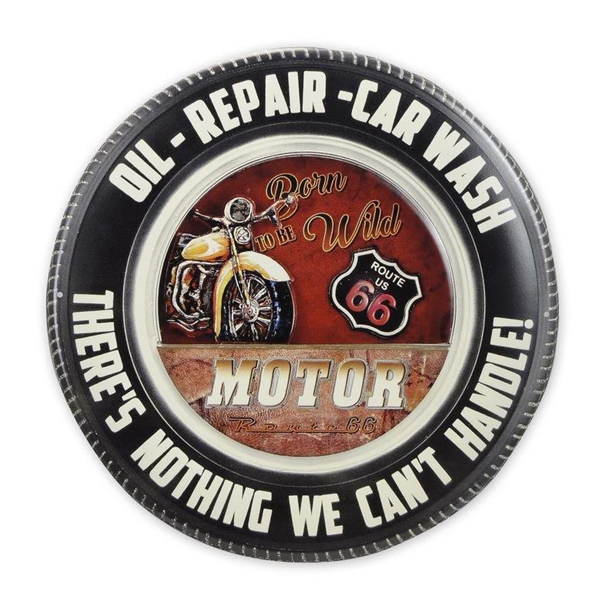 An Embossed Tin Plate - Oil - Repair - Car Wash