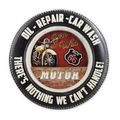 AN EMBOSSED TIN PLATE - OIL - REPAIR - CAR WASH