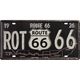 AN EMBOSSED TIN PLATE - ROUTE 66