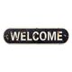 AN EMBOSSED TIN PLATE - WELCOME