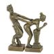 AN EROTIC BRONZE GROUP OF A SATYR AND WOMAN