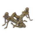 AN EROTIC BRONZE GROUP OF A TREESOME