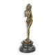 AN EROTIC BRONZE SCULPTURE OF A FEMALE NUDE