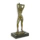 AN EROTIC BRONZE SCULPTURE OF A FEMALE NUDE