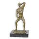 AN EROTIC BRONZE SCULPTURE OF A MALE NUDE