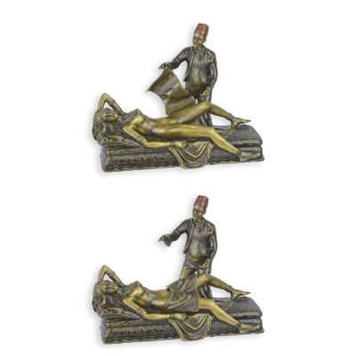 AN EROTIC BRONZE SCULPTURE OF THE SLEEPING BEAUTY