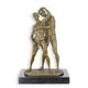 AN EROTIC BRONZE SCULPTURE OF TWO MALE NUDES