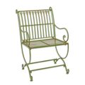 AN IRON ARM CHAIR - GREEN