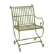 AN IRON ARM CHAIR - GREEN