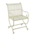 AN IRON ARMCHAIR - WHITE