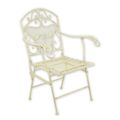 AN IRON ARMCHAIR - WHITE