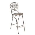 AN IRON BAR CHAIR - BROWN