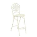 AN IRON BAR CHAIR - WHITE