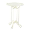 AN IRON BAR TABLE - WHITE