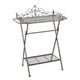 AN IRON BATHROOM TABLE - BROWN