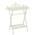 AN IRON BATHROOM TABLE - WHITE