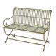 AN IRON BENCH - WEATHERED GREEN