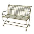 AN IRON BENCH - WEATHERED GREEN