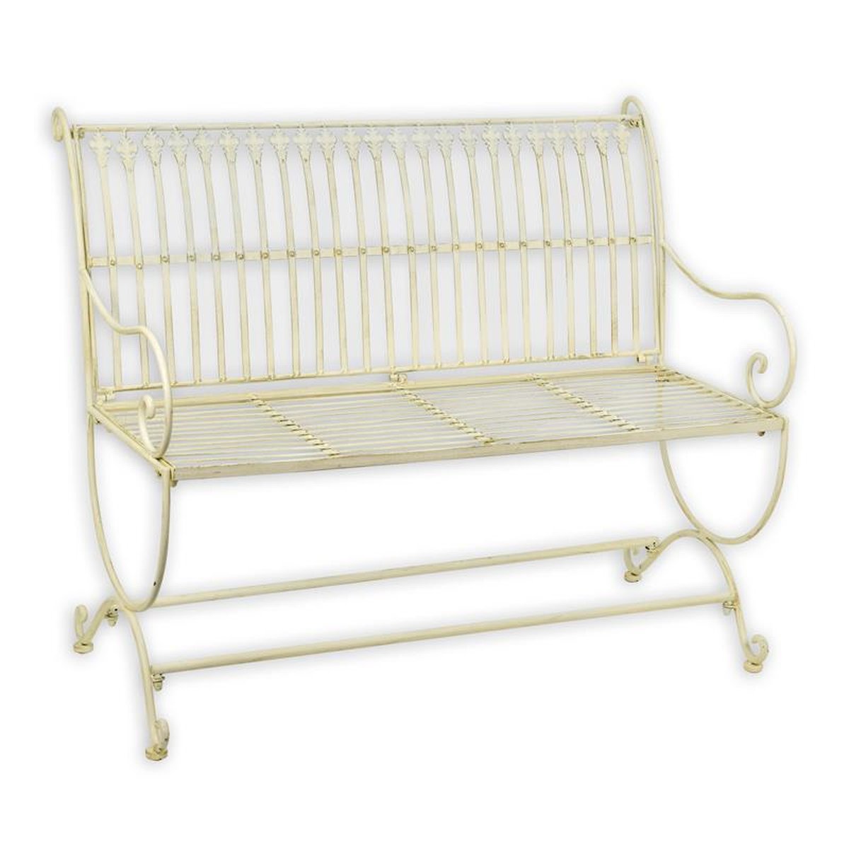 AN IRON BENCH - WHITE