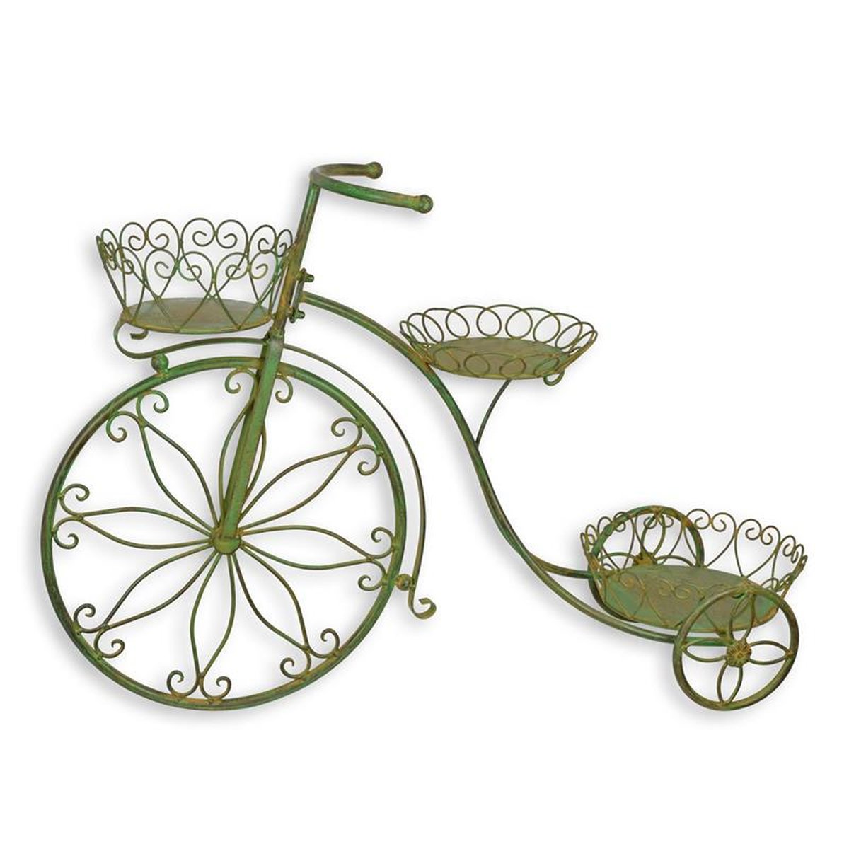 AN IRON BICYCLE PLANT STAND
