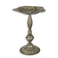 AN IRON BIRD BATH ON STAND